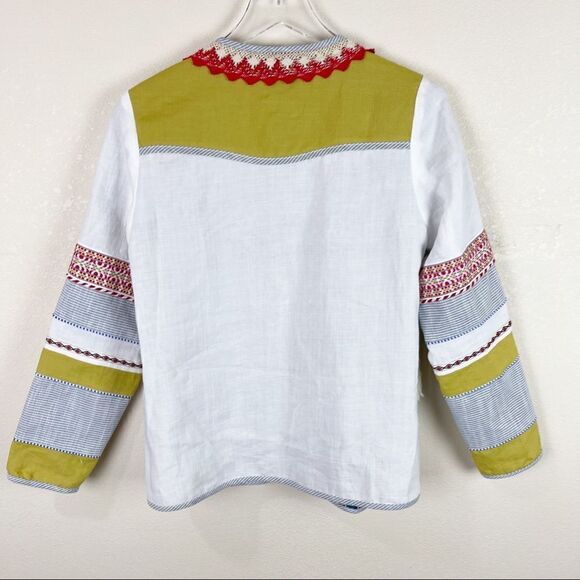 Hippie Boho Linen Jacket Small - Picture 4 of 8